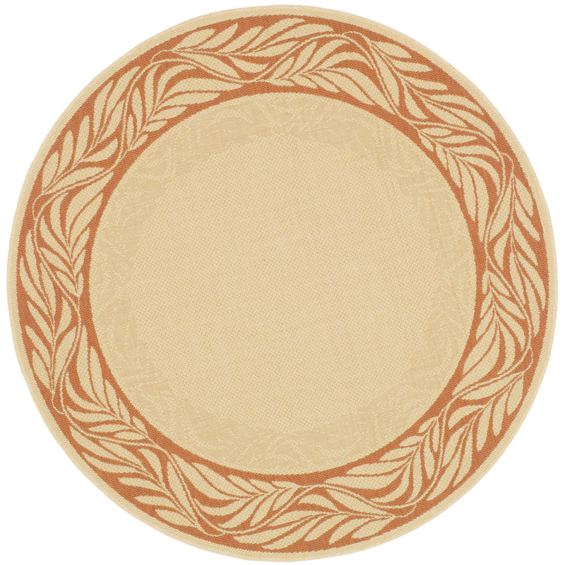 Herefordshire Performance Floral Indoor/Outdoor Area Rug, Round 6'7"