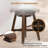Desouza Transitional Faux Leather 26"H Swivel Counter Stool With Solid Wood Legs-132137921