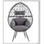 Chaise longue en osier et tissu Aeven