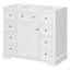 Meuble-lavabo 36 po sans lavabo, base d'armoire seulement, une armoire et six tiroirs-1678602432