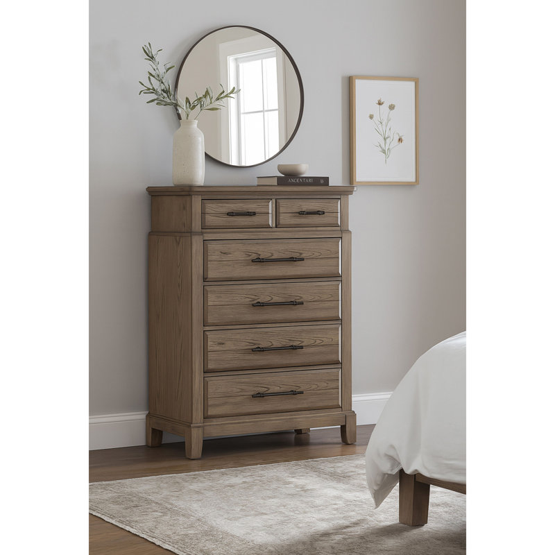 Commode 6 tiroirs - Finition caramel