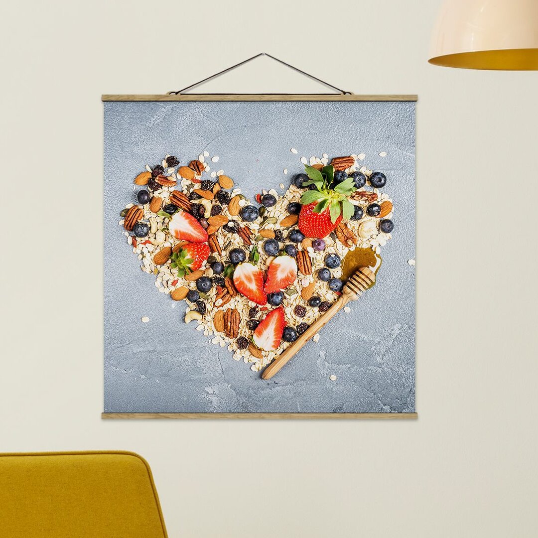 Stoffbild Muesli Heart