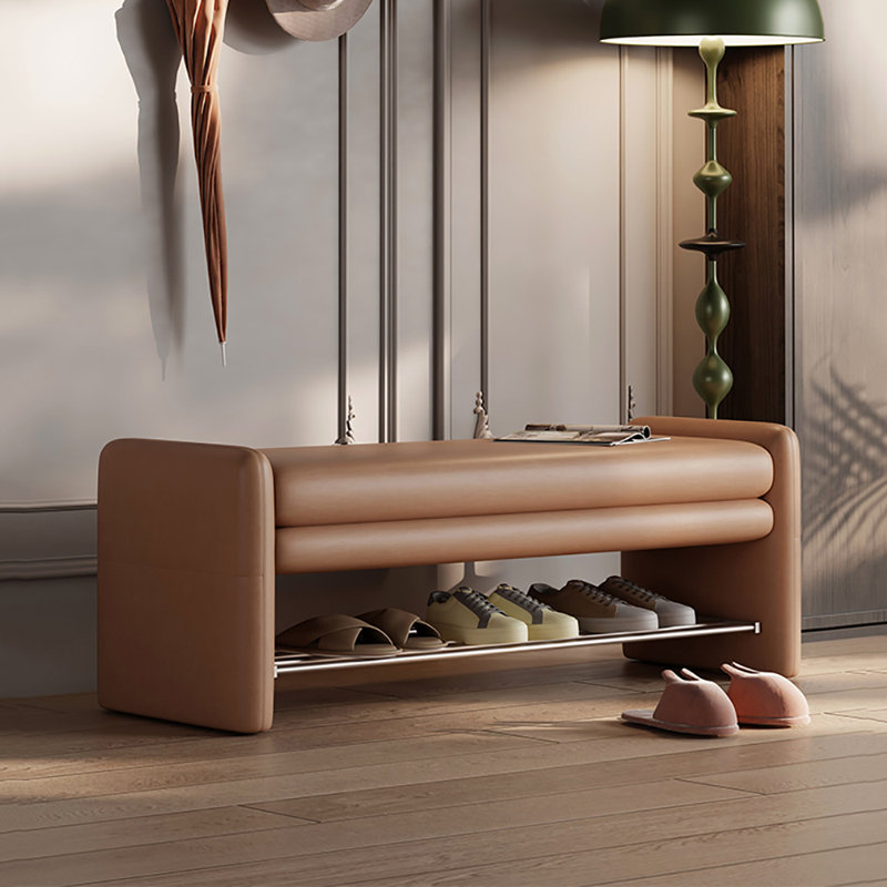Tabouret à langer avec rangement 39,4 po, Orange