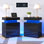 Macksen 2-Drawer Nightstand with USB ports and Charging Station