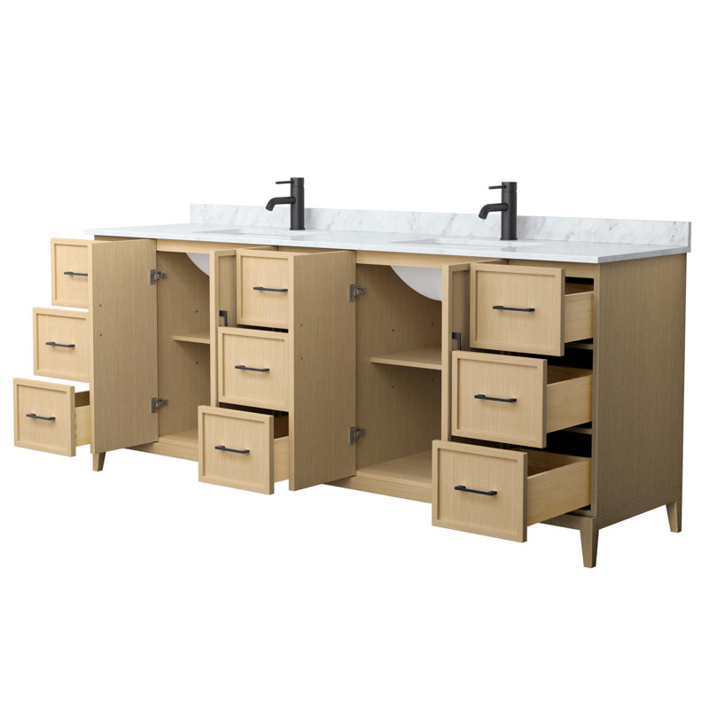 Elan 84'' W Vanity, Tan, Matte Black