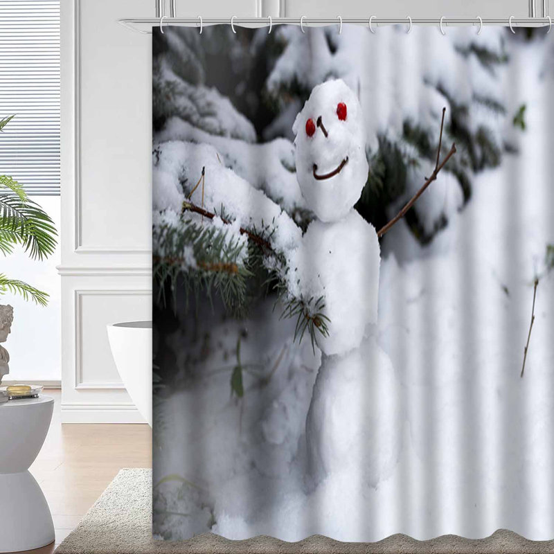 Rideau de douche Snowman, L 72 po x l 84 po
