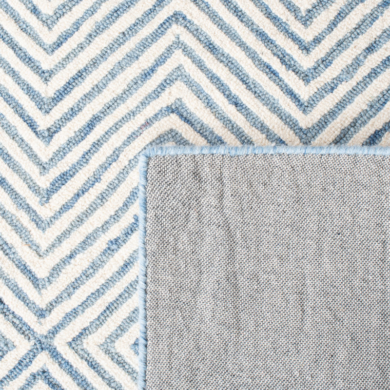 Tapis géométrique en laine et coton touffeté à la main Baileigh, Rectangle 6 pi x 9 pi