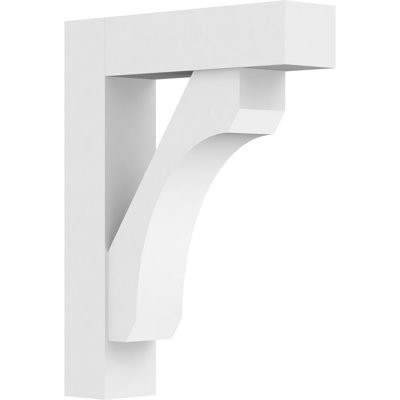 5"W x 20"D x 26"H Standard Legacy Signature Urethane Bracket With Block Ends, Primed Tan