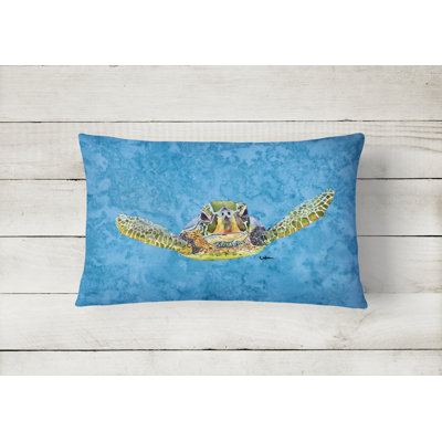 Turtle Outdoor Reversible Throw Pillow