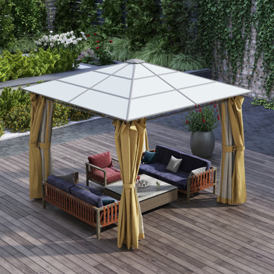 10 Ft. W X 10 Ft. D Aluminum Patio Hardtop Gazebo