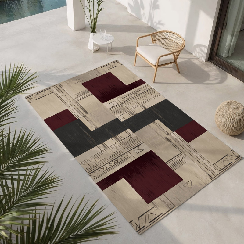 Tapis intérieur et extérieur Opulent Odyssey, Rectangulaire 2 pi x 3 pi