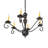 Whyte 6 - Light Steel Dimmable Chandelier