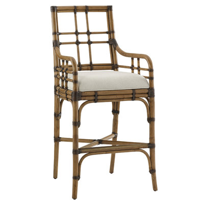 Twin Palms Upholstered Stool