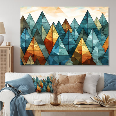 Vert et orange, mosaïque de Noël minimaliste I - art mural minimalisme