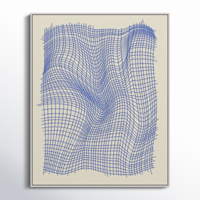 Netting 4 by Jacques Pilon, 30" H x 24" W x 1.25" D, White Single Structure Framed Canvas