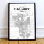 « calgary city map », reproduction d’impression sur affiche en tons-31734200