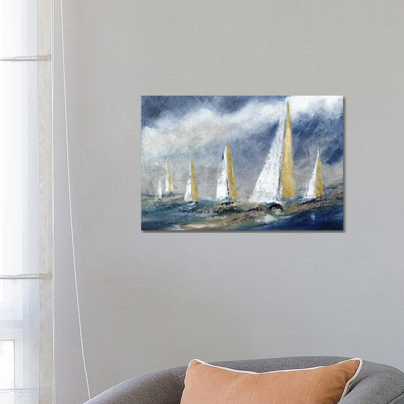 Indigo Swells by Carol Robinson - Painting on Canvas, 66.04 cm H x 45.72 cm W x 1.91 cm D, Wrapped Canvas
