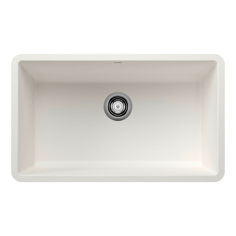 Évier de cuisine encastré à simple cuve 30 "Precgr SILGRANIT - Blanc, Blanc