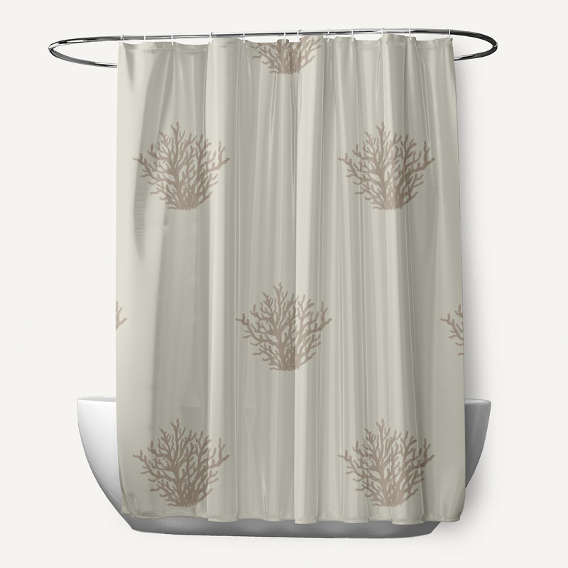 Rideau de douche simple Yancy, Taupe
