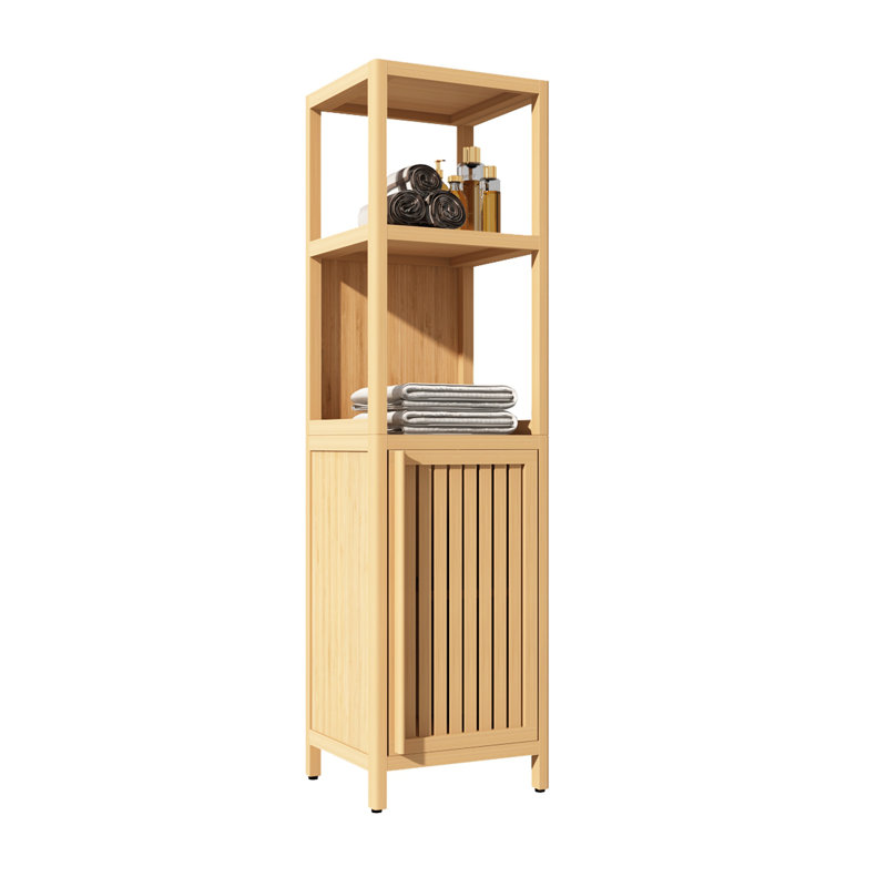 Armoire de rangement polyvalente en bambou pour les espaces domestiques, améliorant l'organisation