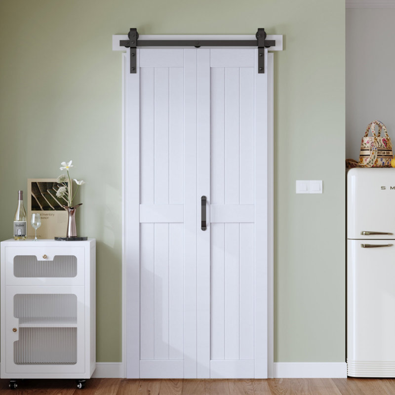 Porte pliante à panneaux en bois manufacturé avec quincaillerie d'installation, 36 po x 84 po, 2