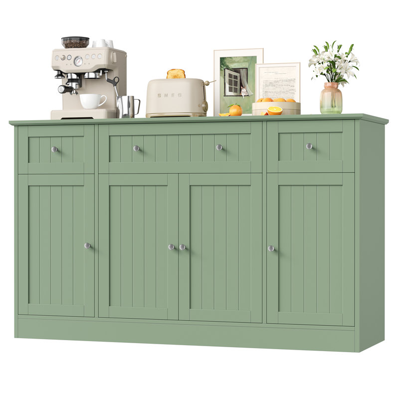 Buffet moderne 55,1 "avec tablettes réglables Arnolf, Vert