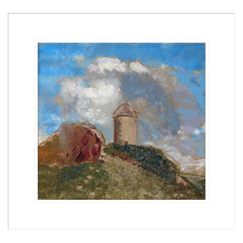 Le Moulin a Vent by Odilon Redon -Framed Giclee Print, 17.75" H x 18.56" W