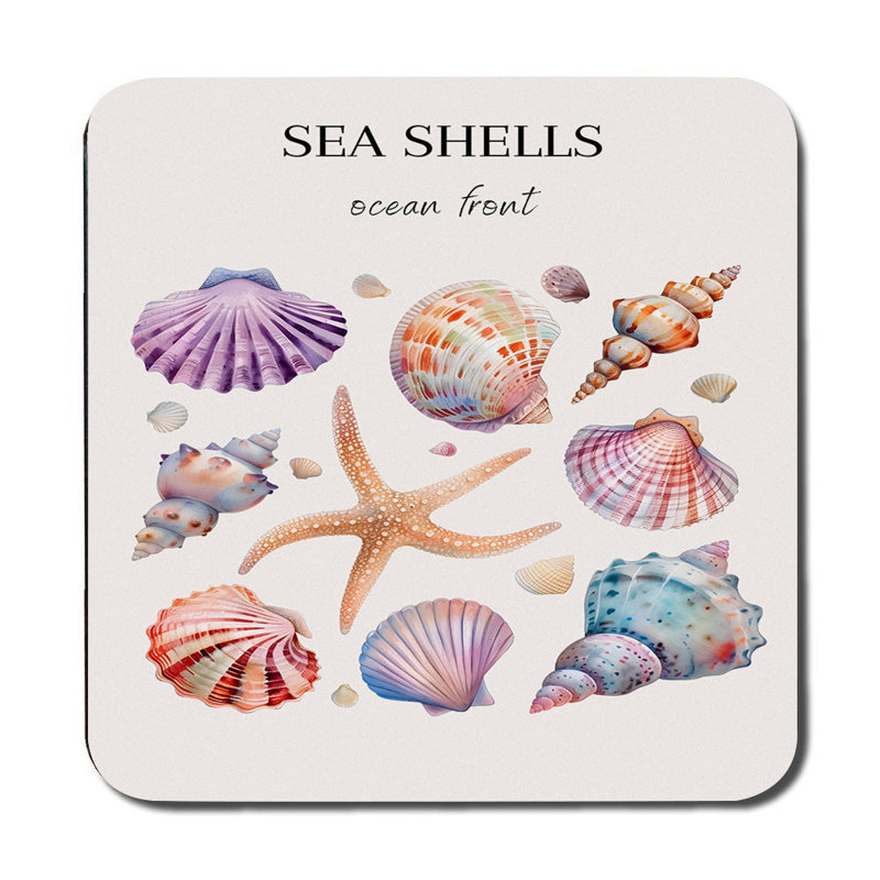Sea Shells Placemat Coaster Set Art Print Limited