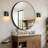 Bathroom Lighting Fixtures: 1-Light Bathroom Vanity Light Over Mirror with Clear Glass Shade, Wall Lamp for Mirror (Set of 2)-86851829-92982137