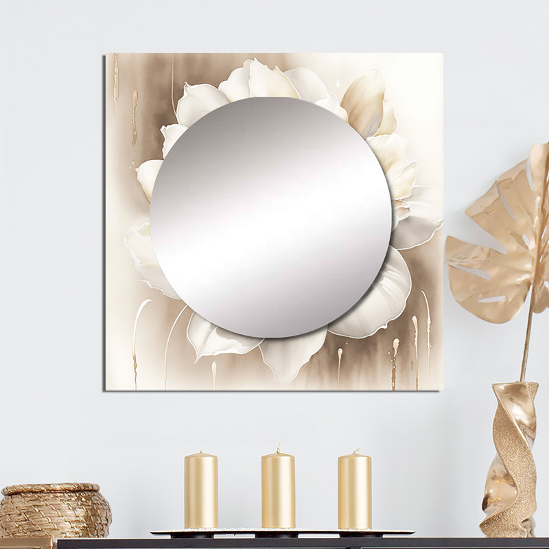 Miroir mural de salon Denaeja, 29 po x 29 po