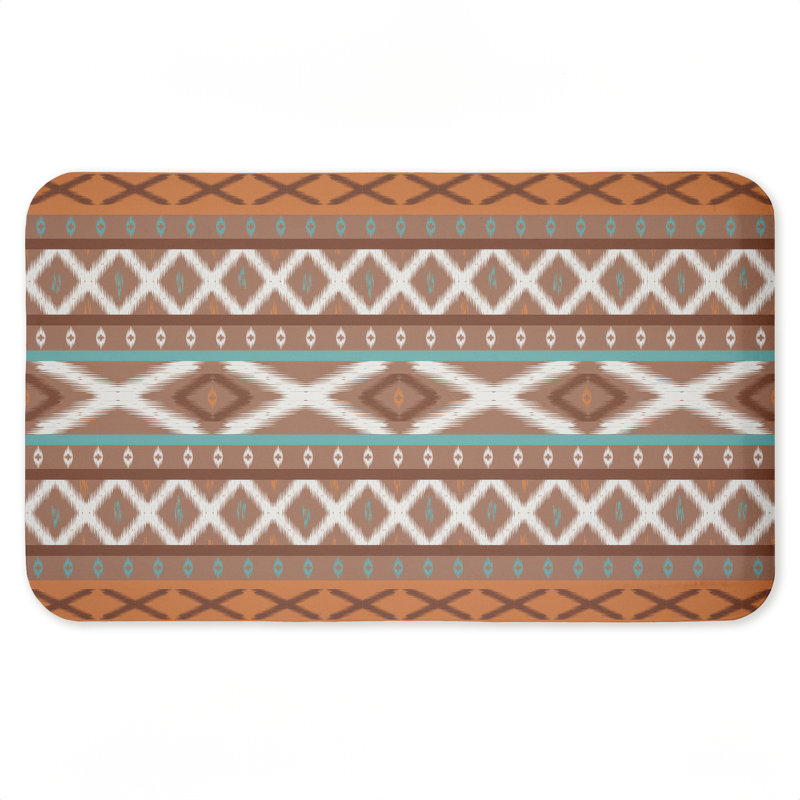 Tapis de sol Earthy Boho, imprimé par Angela Nickeas, Motif bohème terreux