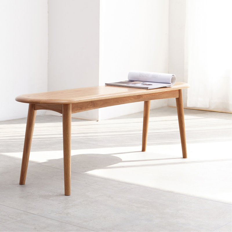 Banc de table en bois de chêne naturel pour salle à manger