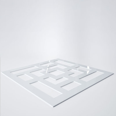 Monessen Decorative Fretwork Acrylic Wall Panels, Medium, 15 3/8"W x 15 3/8"H x 1/8"T, White