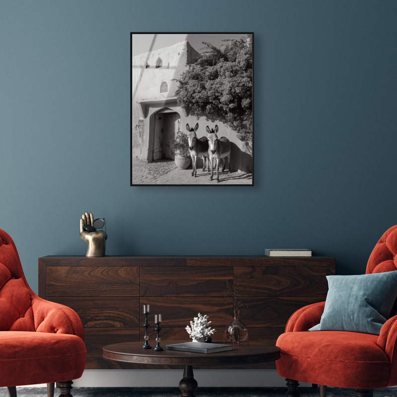 Morning Wait BW High-Gloss Frameless Acrylic Glass Wall Art Animals Print by Oliver Gal, Ready to Hang, 16 x 20, 25"H x 21"W