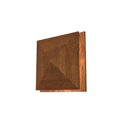 Facetada Manufactured Wood LED Flush Mounted Sconce
