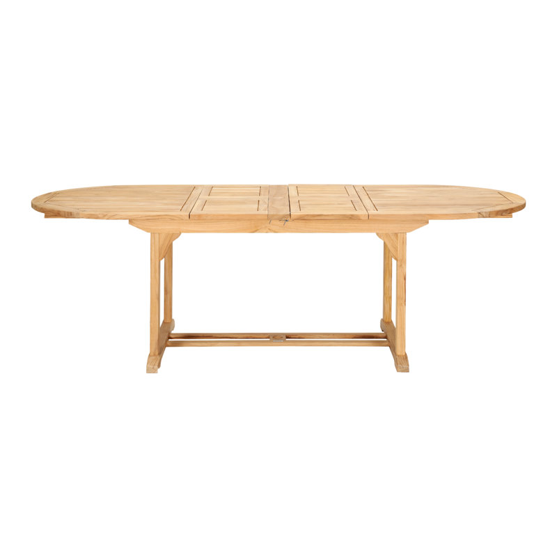 Oval Double Extendable Teak Dining Table