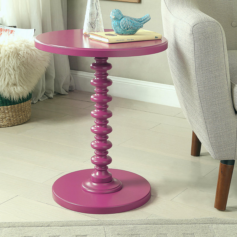 Table d'appoint mauve avec base, Mauve