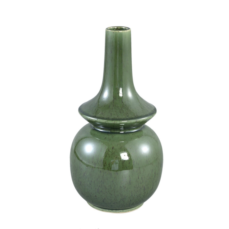 Cheryse Ceramics Table Vase, Green, 34cm H x 38cm W x 18cm D
