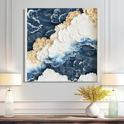 «Abstract Sea Breeze Waves III», art mural en métal, impression nautique