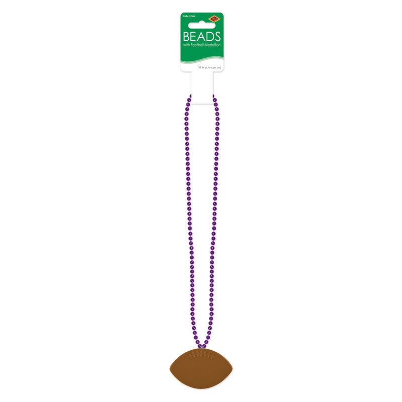 Perles avec médaillon de football