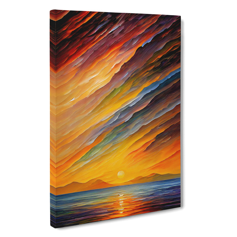 Ocean Sunrise No.4 - Wrapped Canvas Print, 60cm H x 40cm W x 3cm D