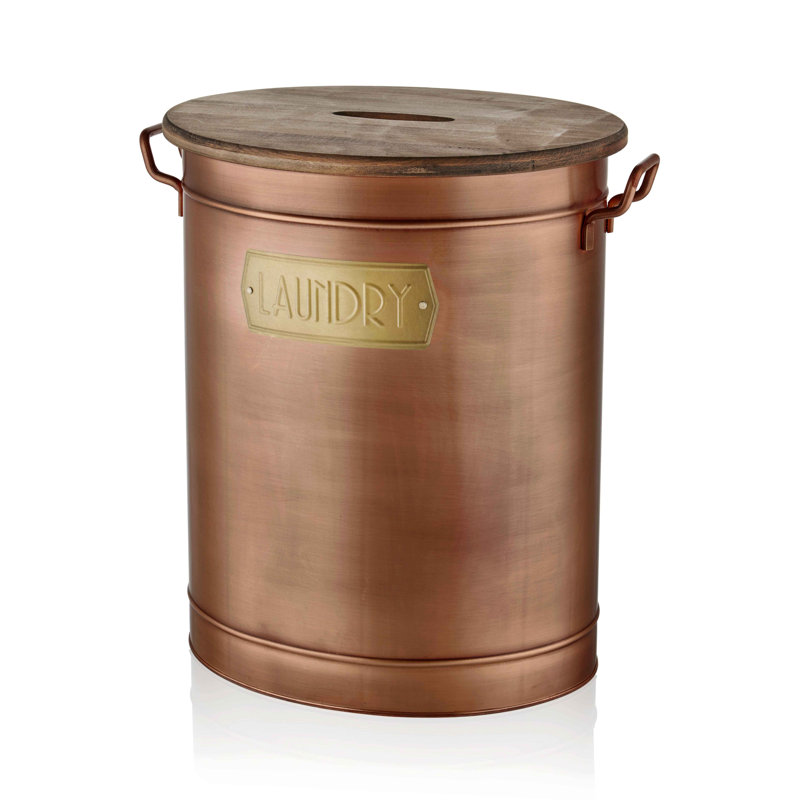 Moskowitz Metal Laundry Bin, Copper