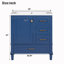 Ensemble de meuble-lavabo simple 18 po avec plateau en résine Shalyssa-217014509
