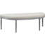 Banc rembourré capitonné beige clair Coastal