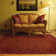 Tapis floral rouge / brun Ryles