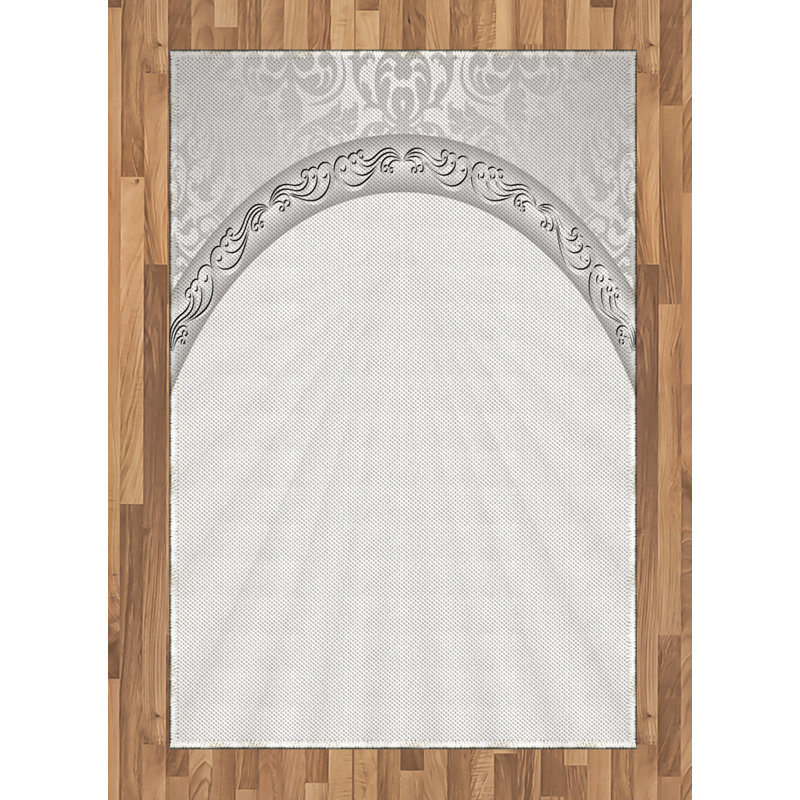 Damask High Density Long Fiber Poly Threads Decorative Area Rug Carpet, Rectangle 4' x 5'8"