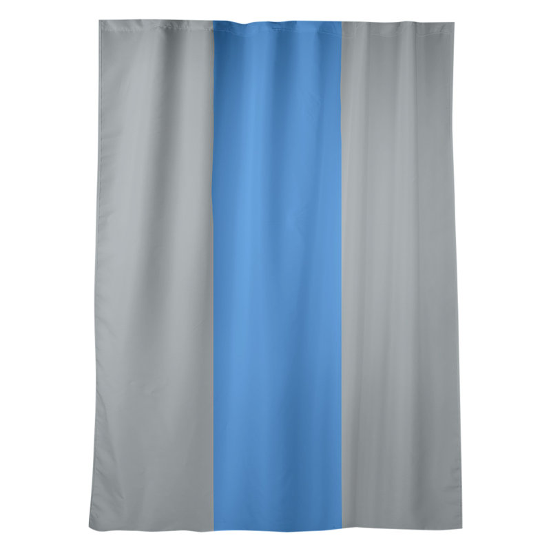 Panneau de rideau simple occultant avec passe-tringle footing stripes San Francisco, Gray/Blue