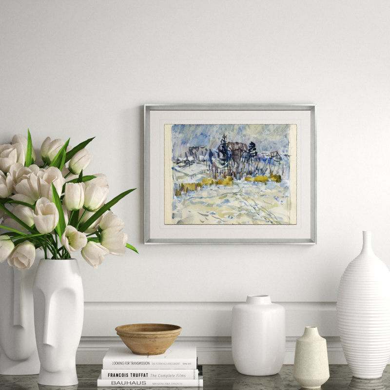 Giclee Print by Soicher Marin Archives, 17.5" H x 21.5" W x 1.25" D, Silver, Beige