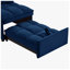 Fauteuil-lit convertible en velours capitonné WM HOME FURNITURE, 174 cm L x 62 cm P x 44 cm H
