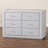 Baxton Studio Cadmus Modern Light Grey Channel-Tufted Fabric 4-Drawer Dresser